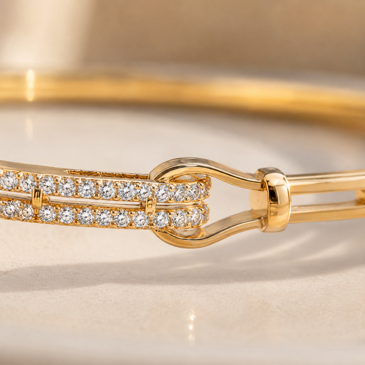 Celeste Crystal Clasp Bangle