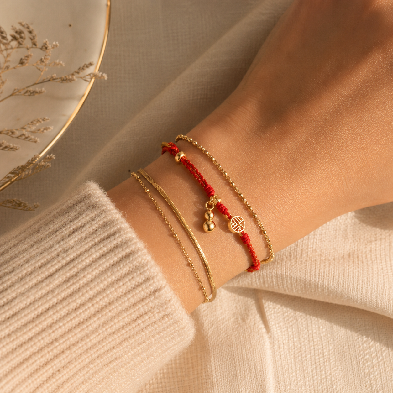 Lucky Knot Drawstring Bracelet