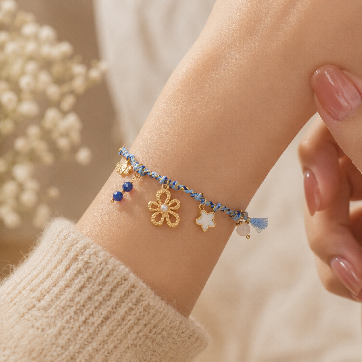 Sky Bloom Charm Bracelet