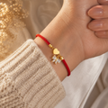 Sweet Bow Heart Cord Bracelet