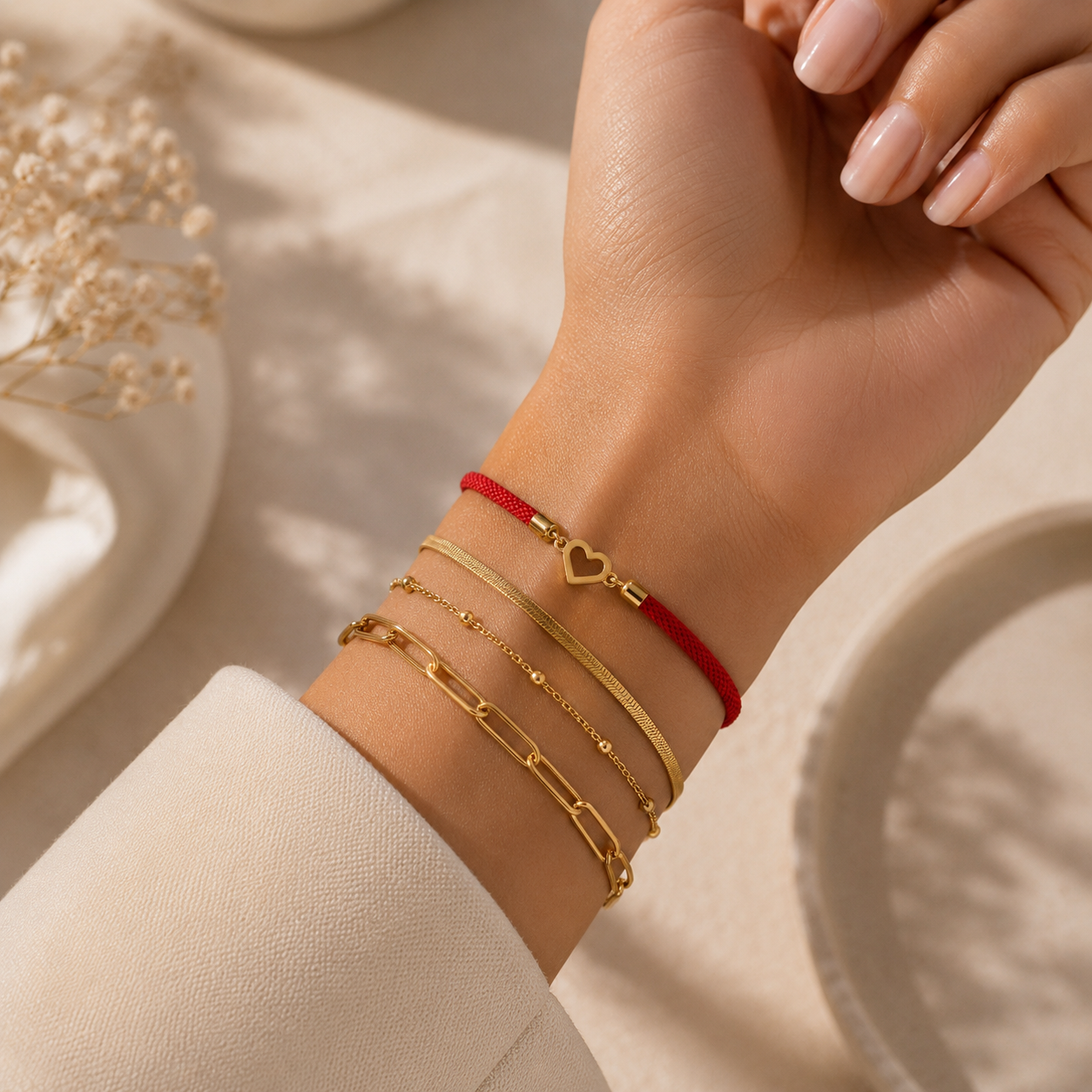 Delicate Heart Nylon Bracelet