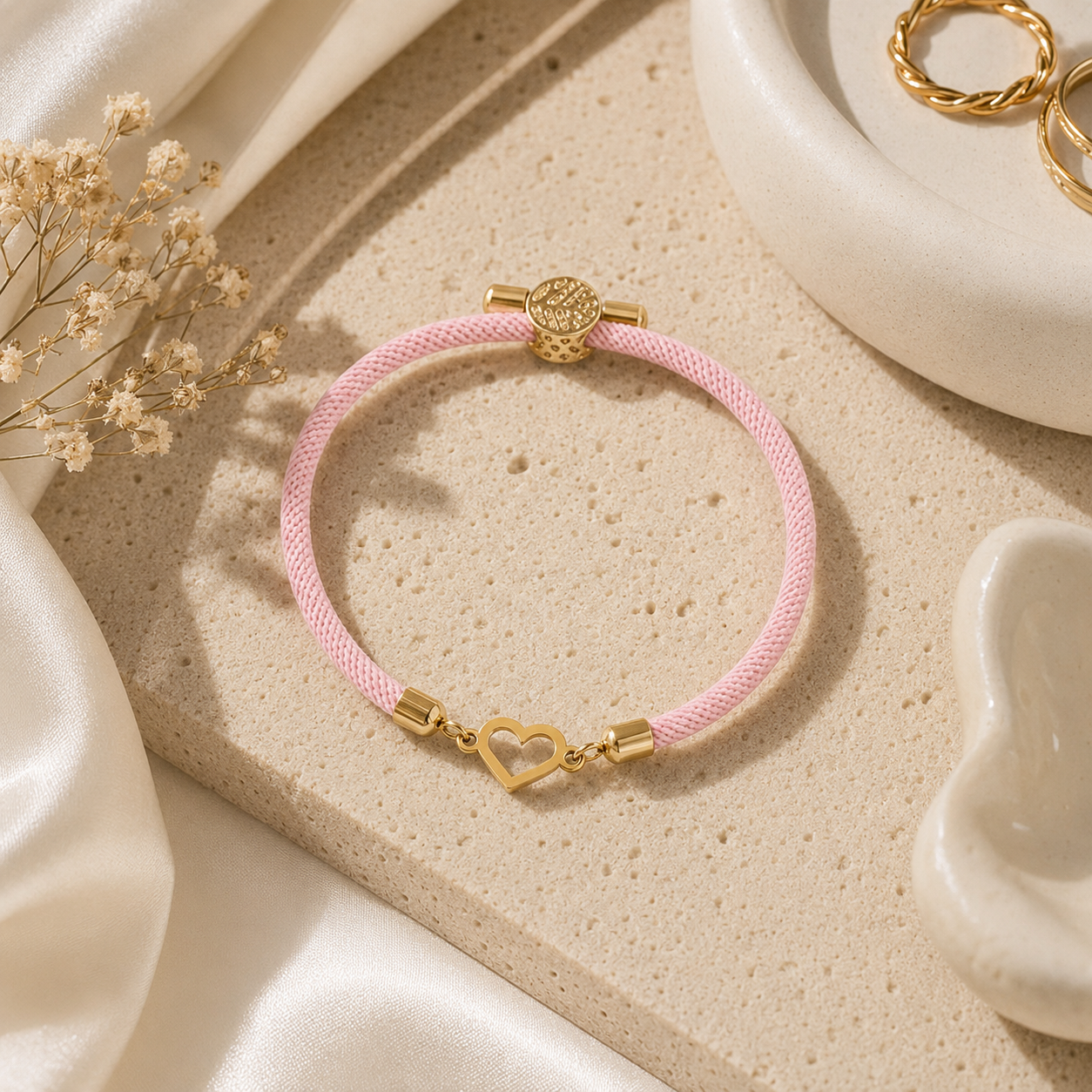 Delicate Heart Nylon Bracelet