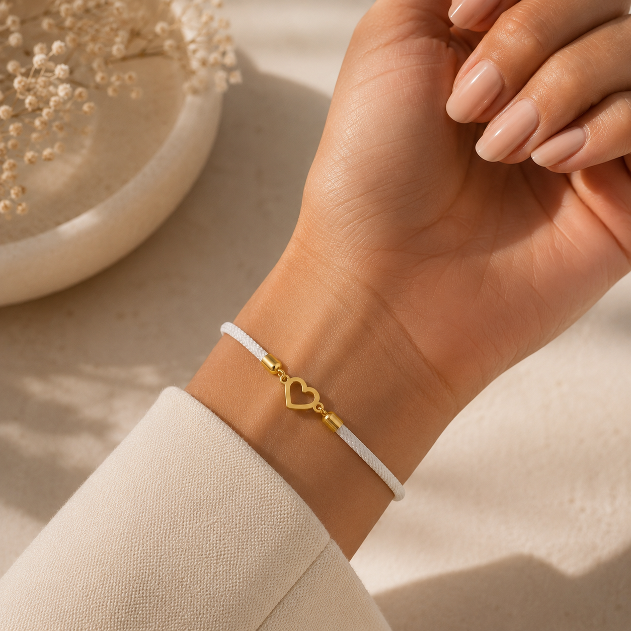 Delicate Heart Nylon Bracelet