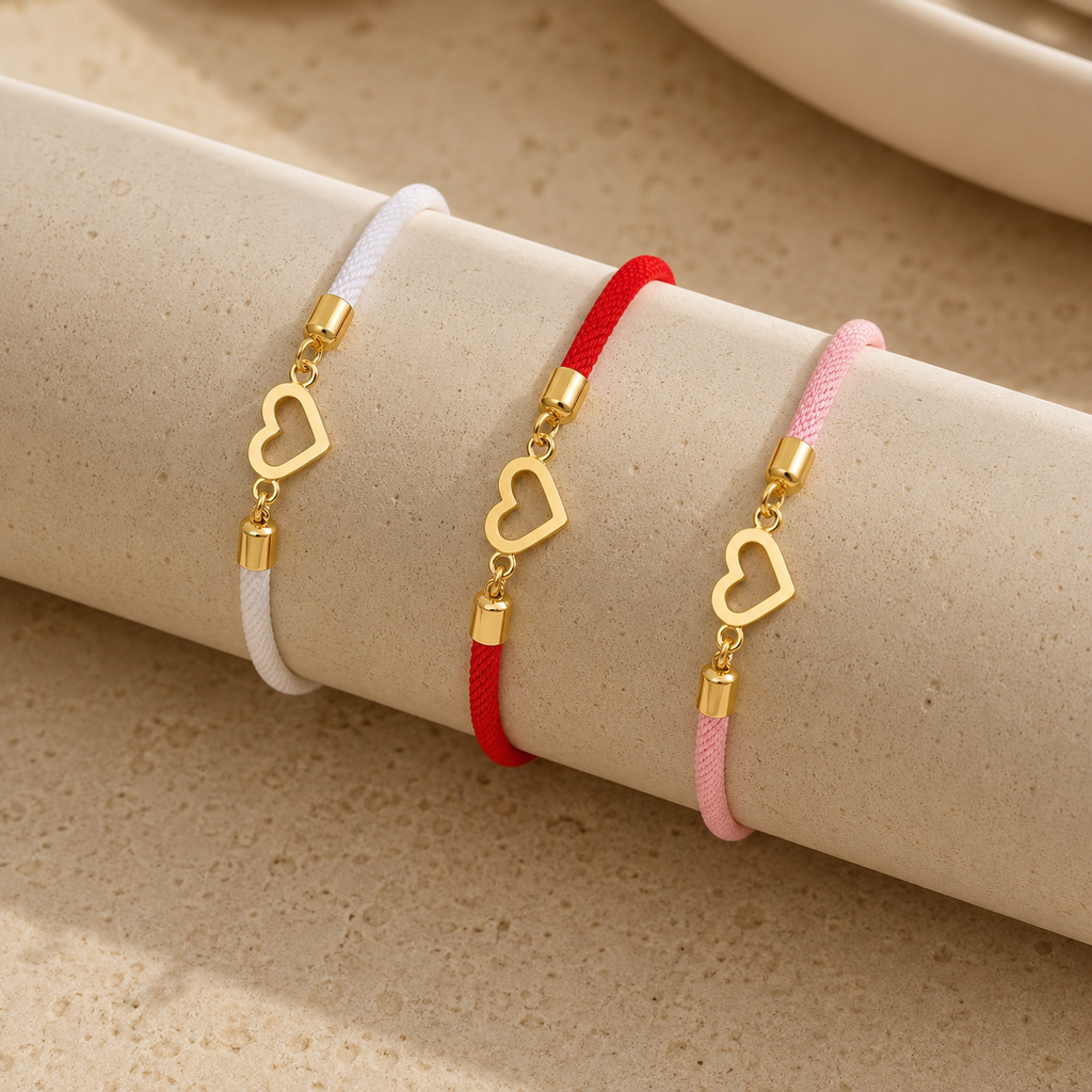 Delicate Heart Nylon Bracelet
