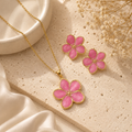 Blush Flower Jewellery Set