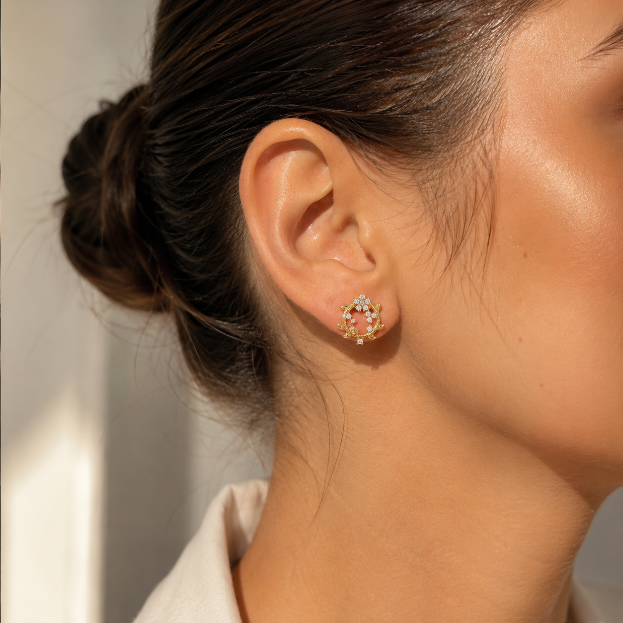 Golden Bloom Stud Earrings