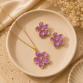 Lavender Flower Jewellery Set