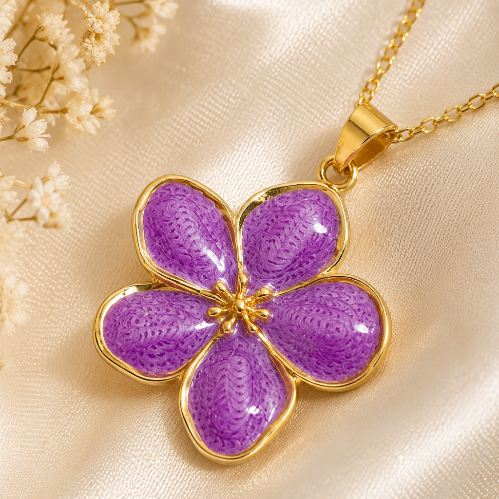 Lavender Flower Jewellery Set