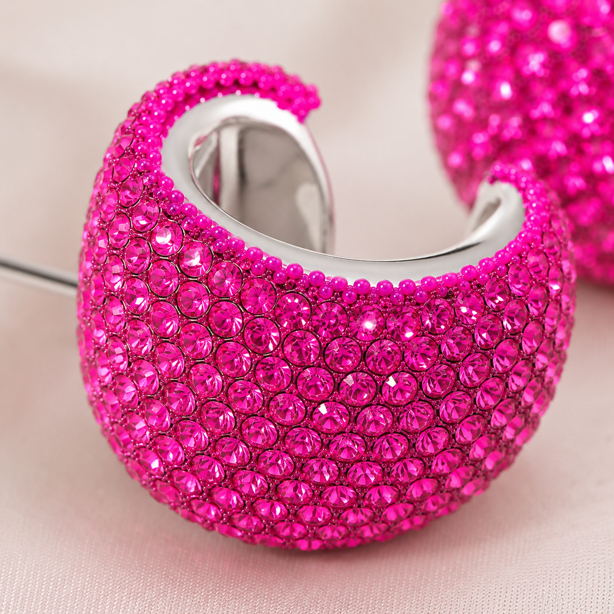 Zircon C Hoop Earrings