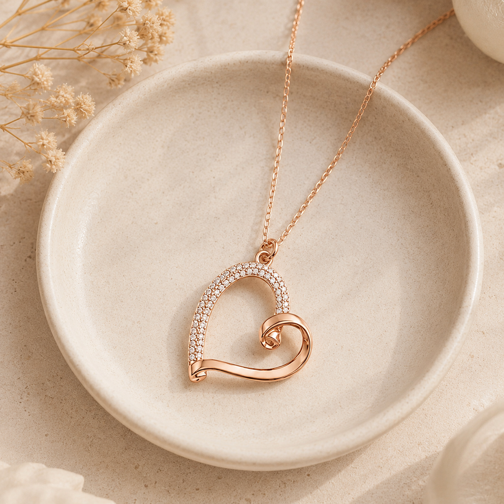 Golden Heart Glow Necklace