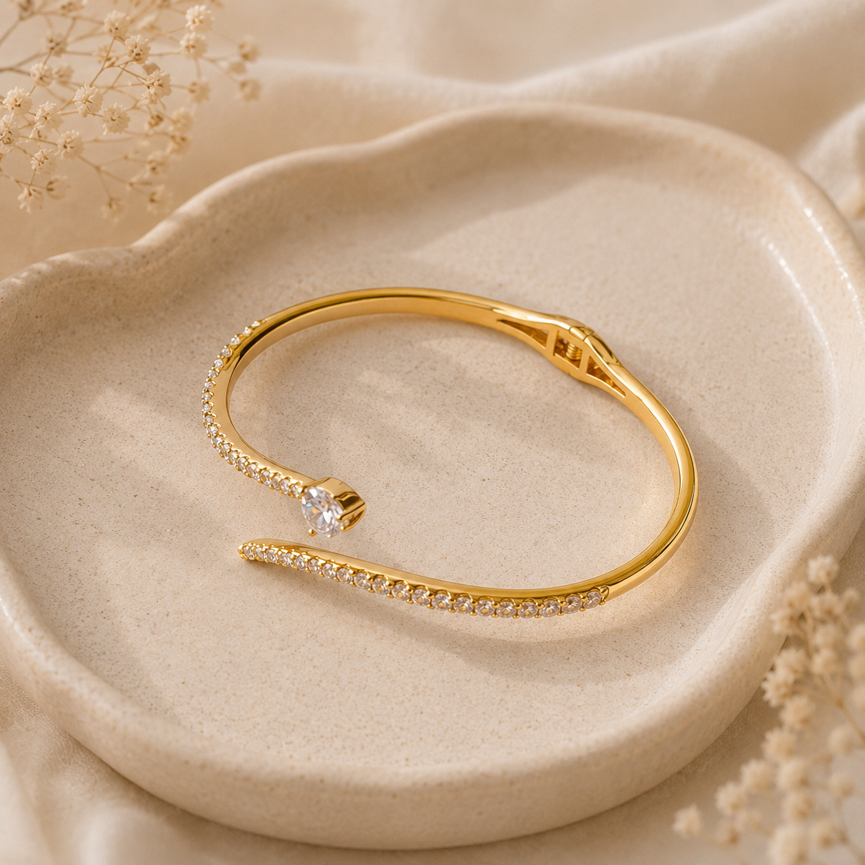 Luna Open Crystal Bracelet