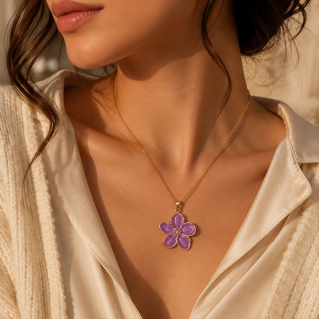 Lavender Flower Jewellery Set