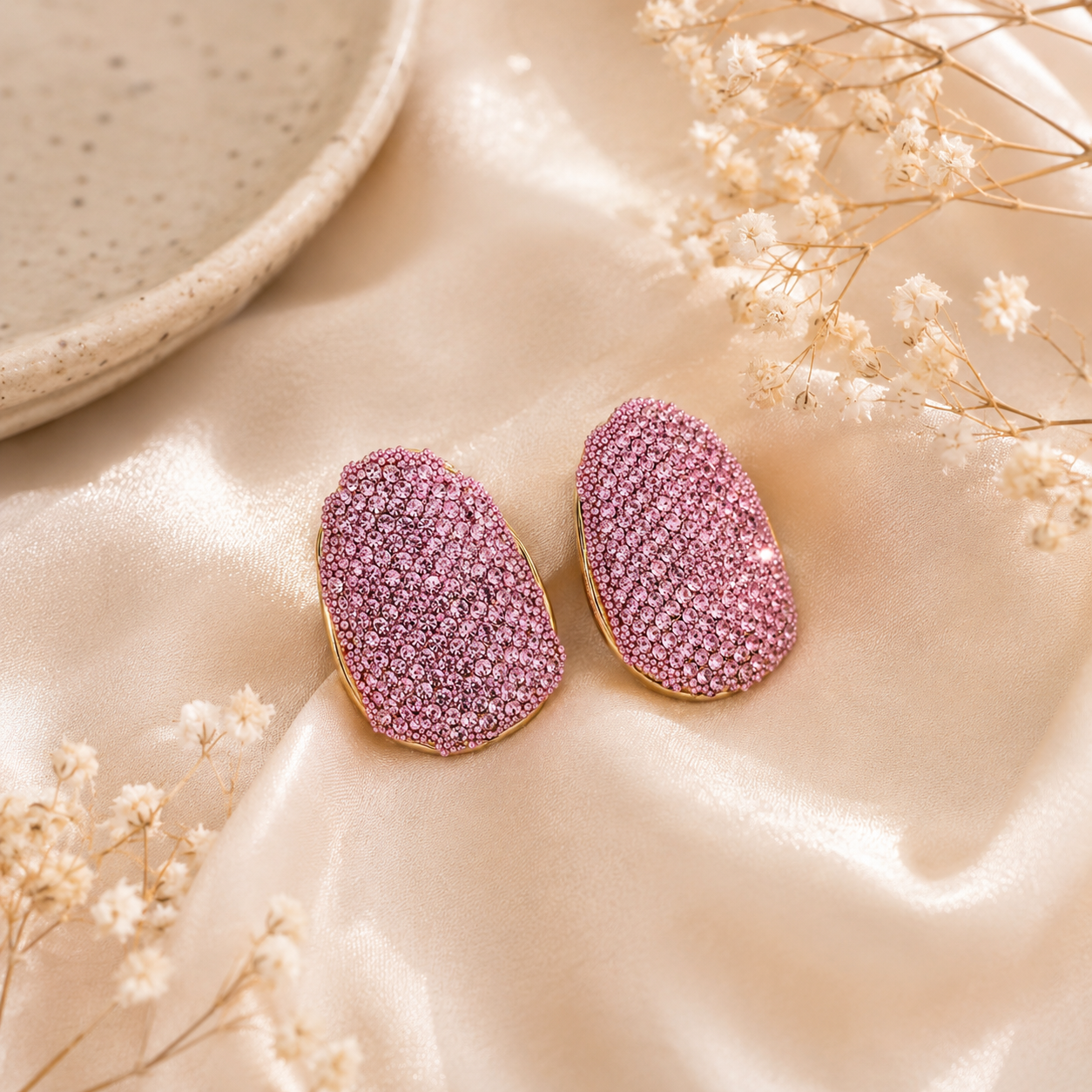 Vibrant Zircon Stud Earrings