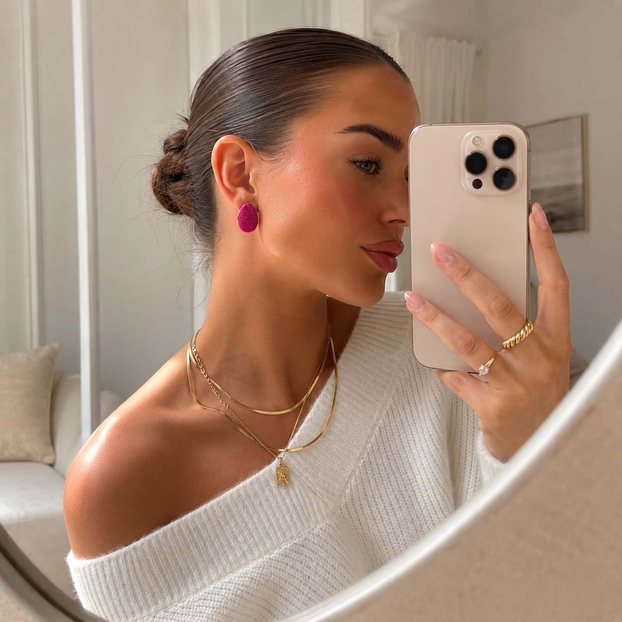 Vibrant Zircon Stud Earrings