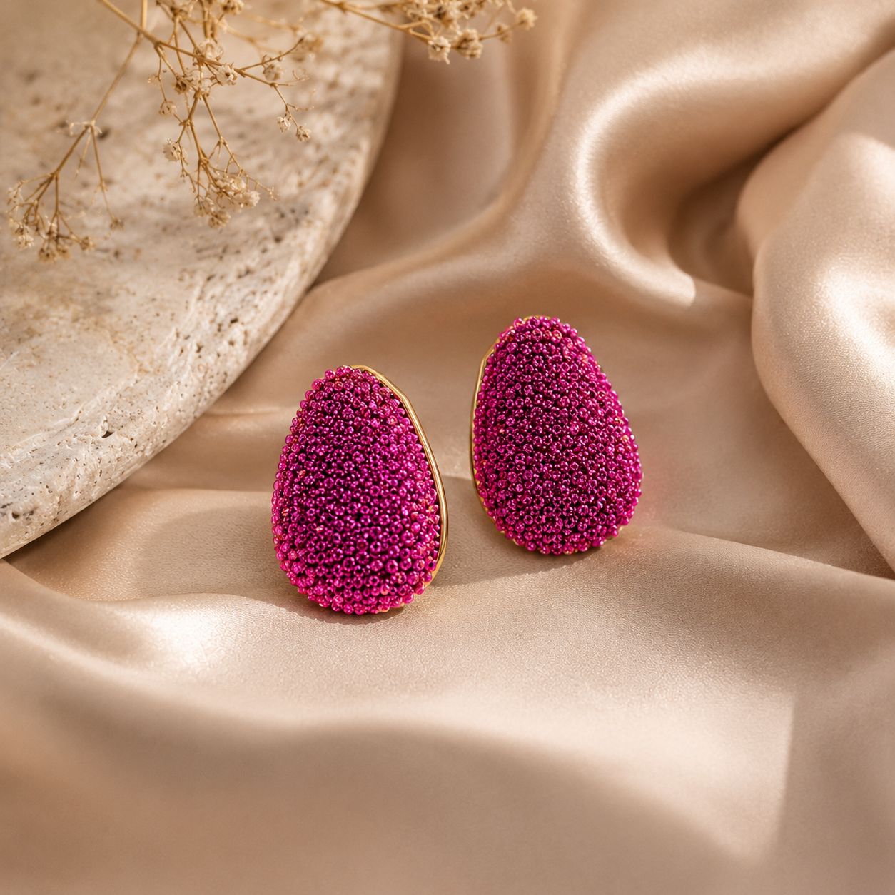 Vibrant Zircon Stud Earrings
