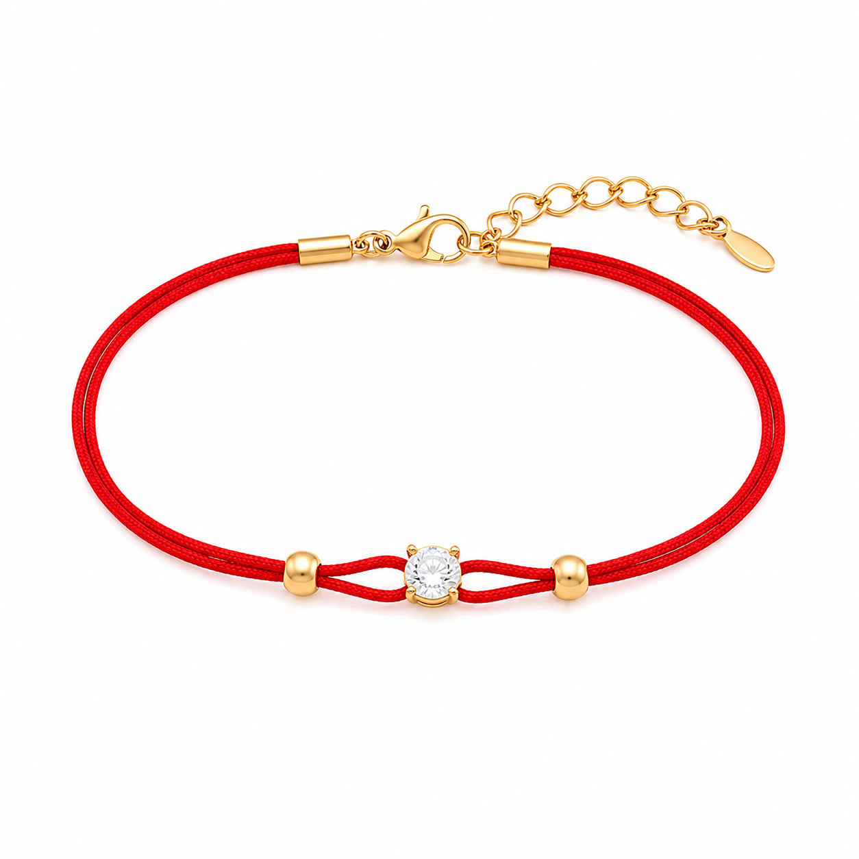 Red Twisted Zircon Bracelet