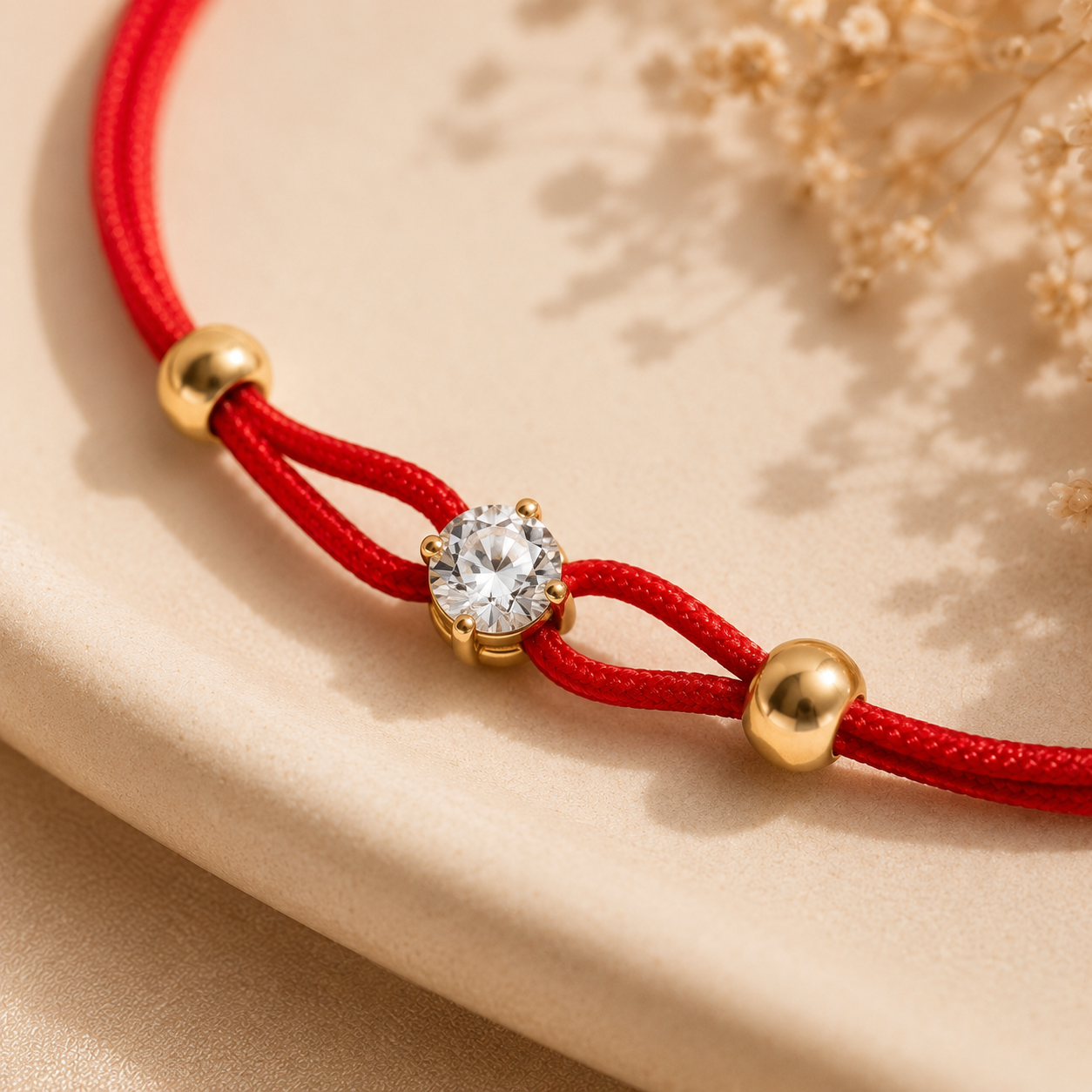Red Twisted Zircon Bracelet