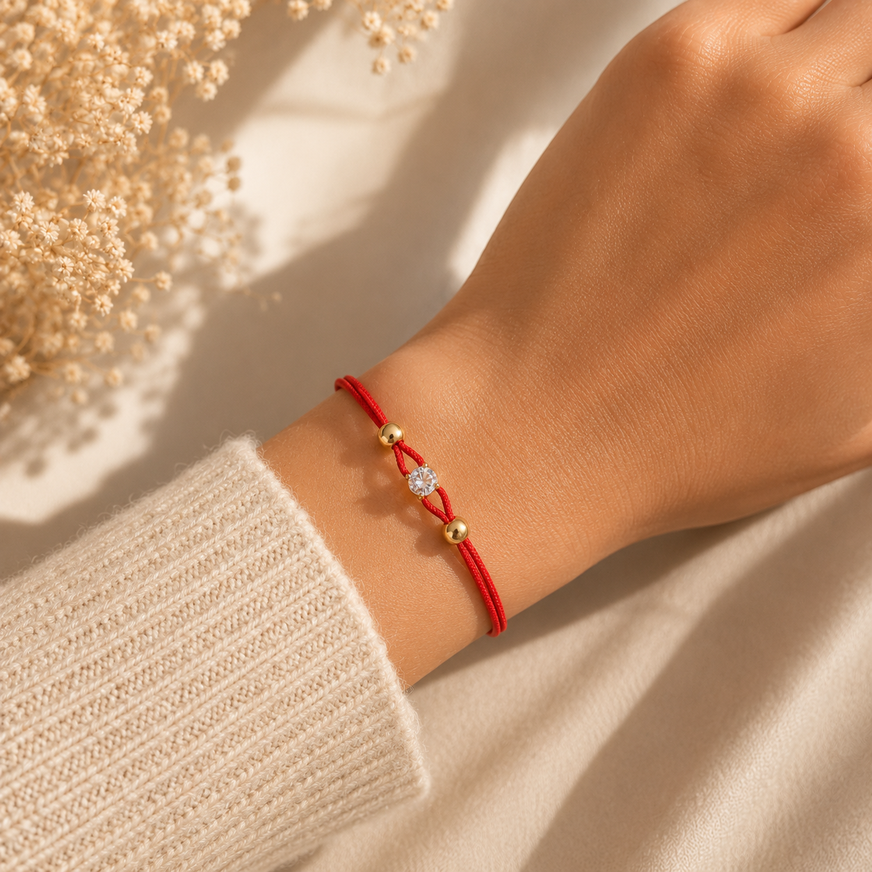 Red Twisted Zircon Bracelet