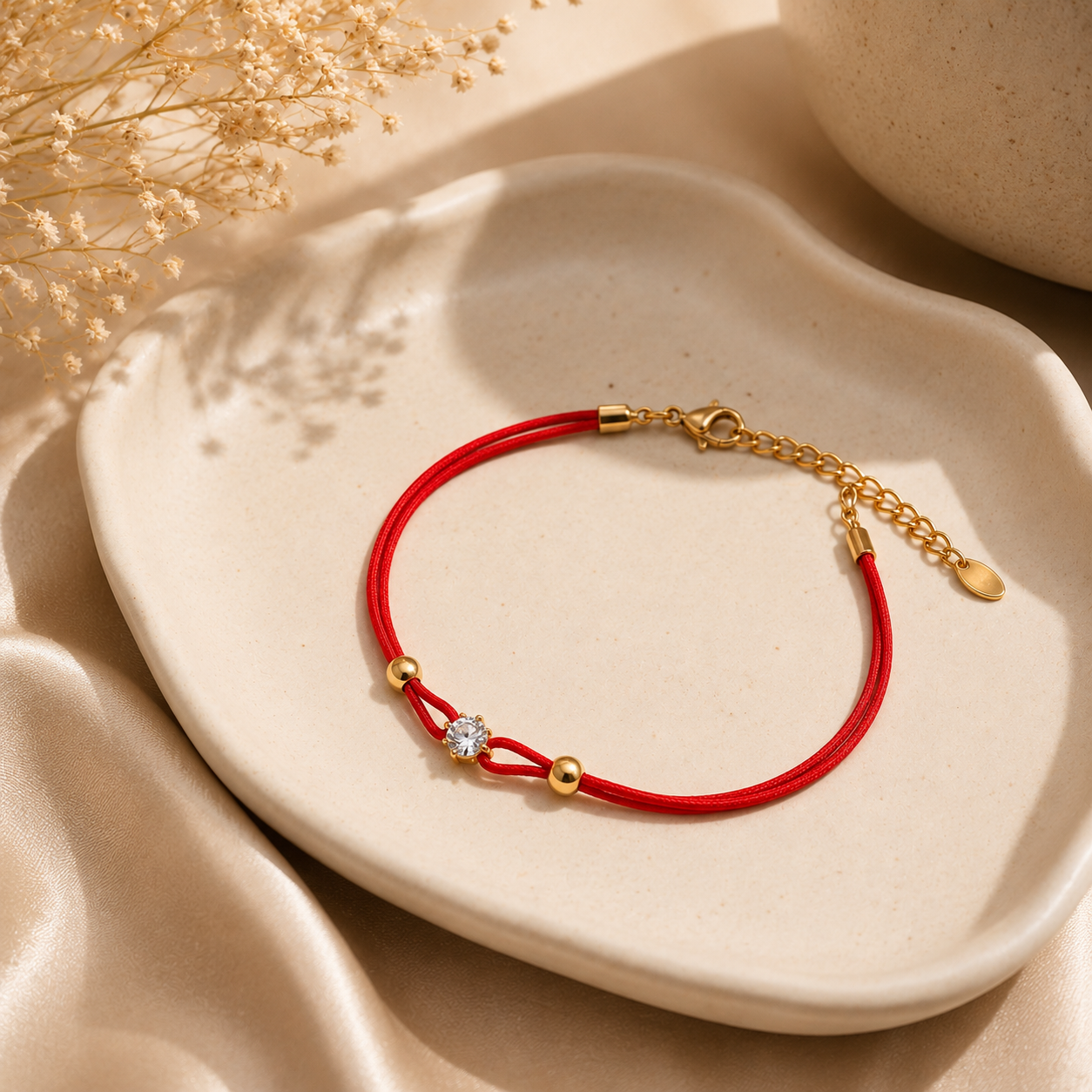 Red Twisted Zircon Bracelet
