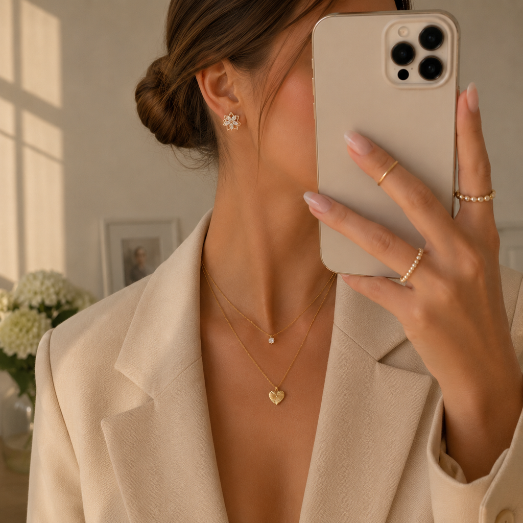 Star Petal Stud Earrings