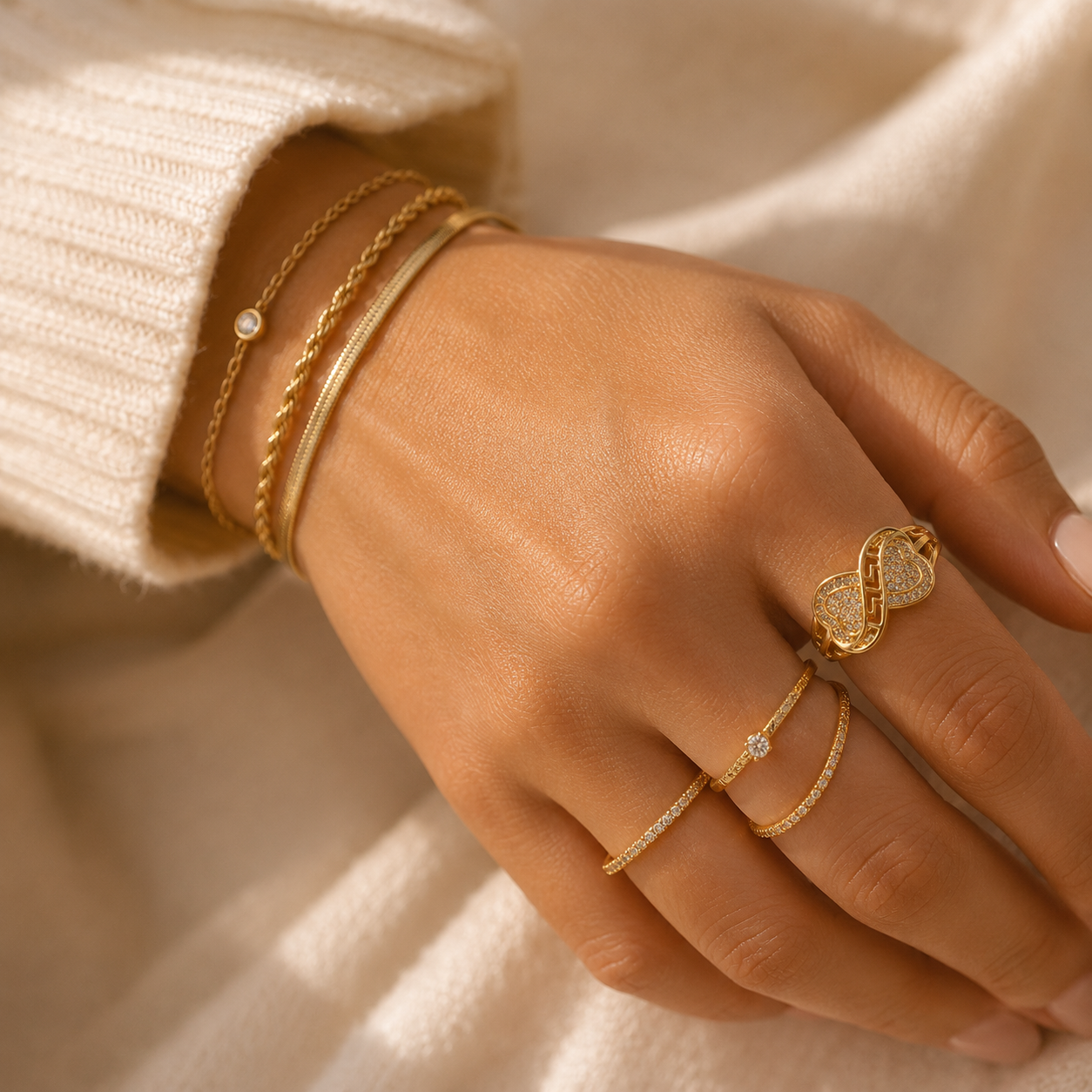 Infinity Crystal Ring