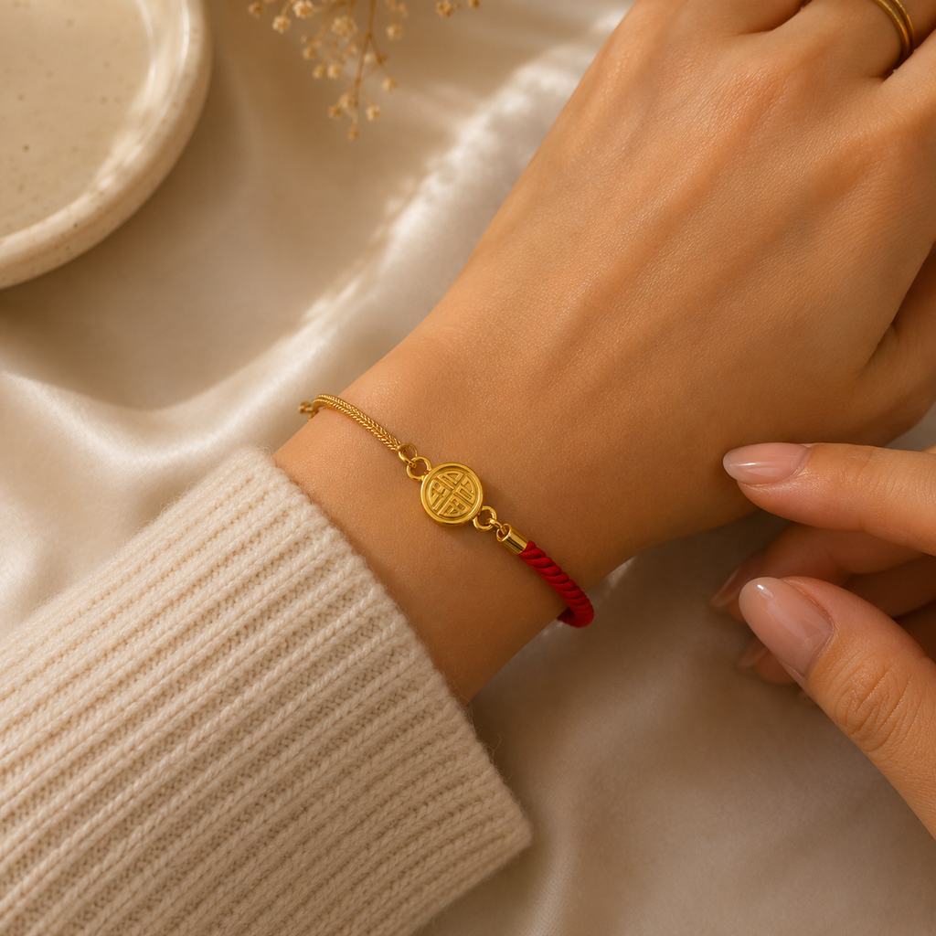 Snake Chain Red Cord Bracelet