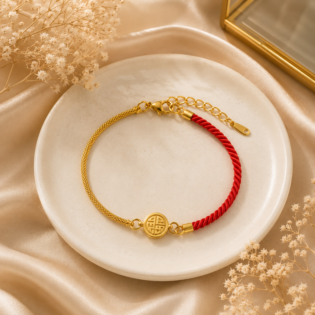 Snake Chain Red Cord Bracelet