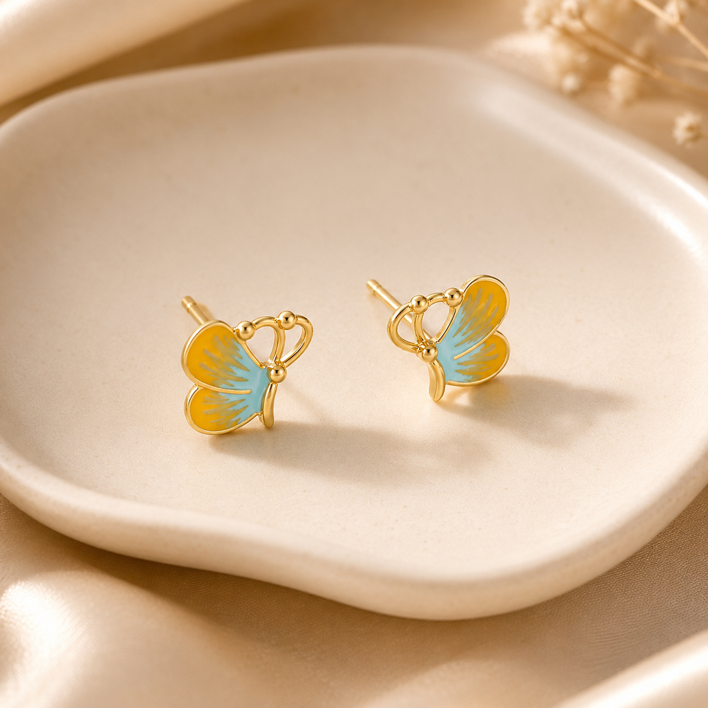 Butterfly Glow Stud Earrings
