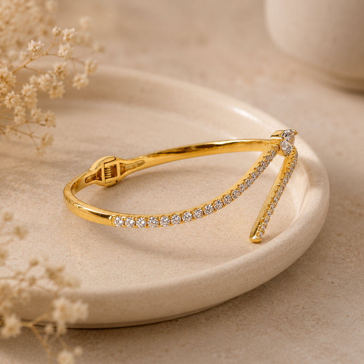 Luna Open Crystal Bracelet