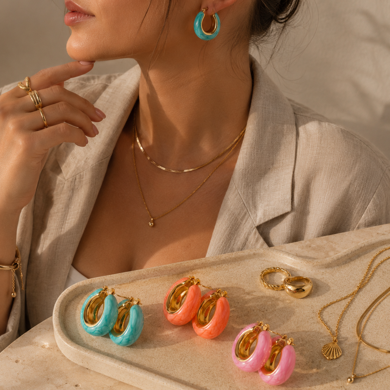 Sunset Drip Earrings