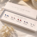 Days of the Week Crystal Stud Earring Set | Gold Plated