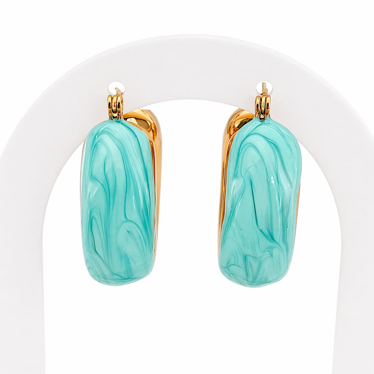 U-Shaped Drip Earrings | Gold Plated