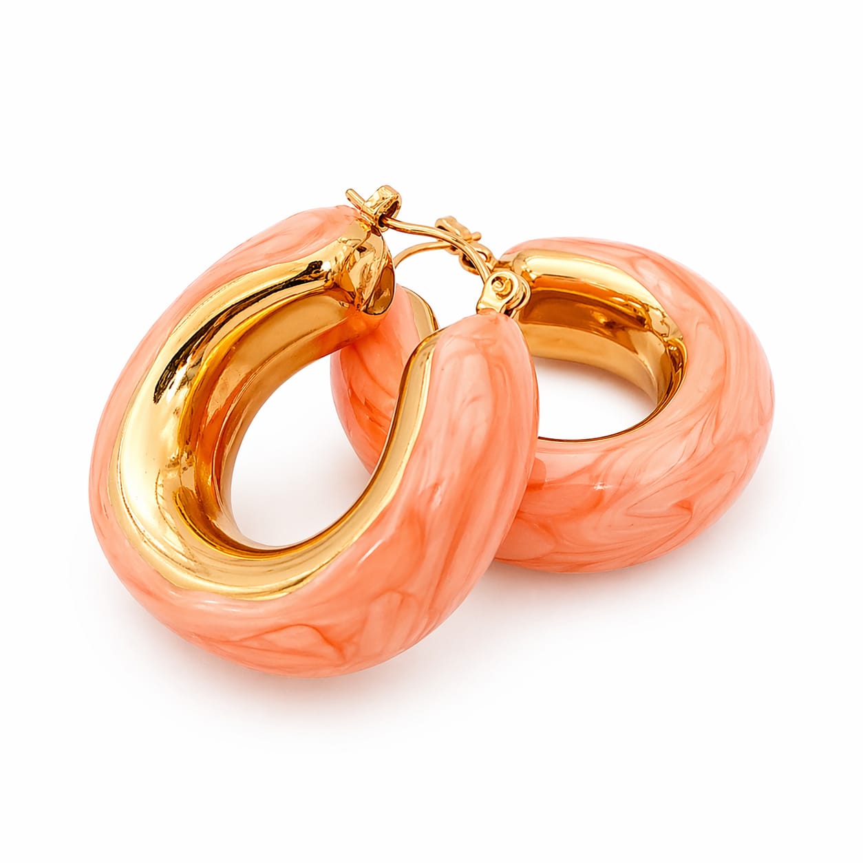 U-Shaped Drip Earrings | Gold Plated