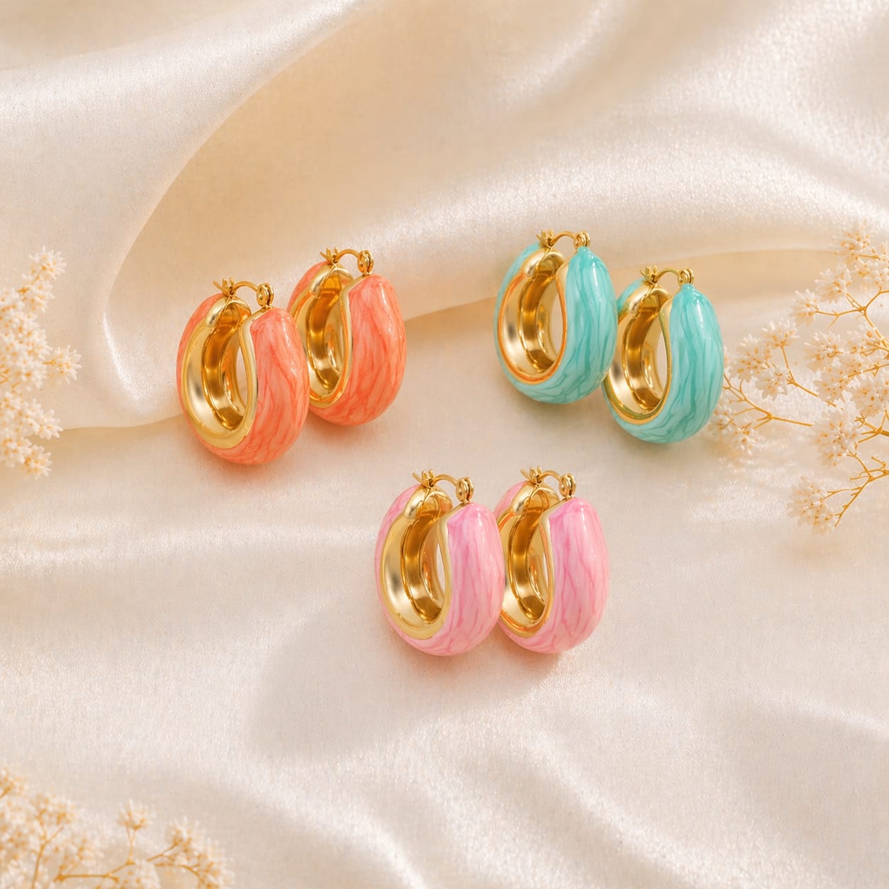 U-Shaped Drip Earrings | Gold Plated