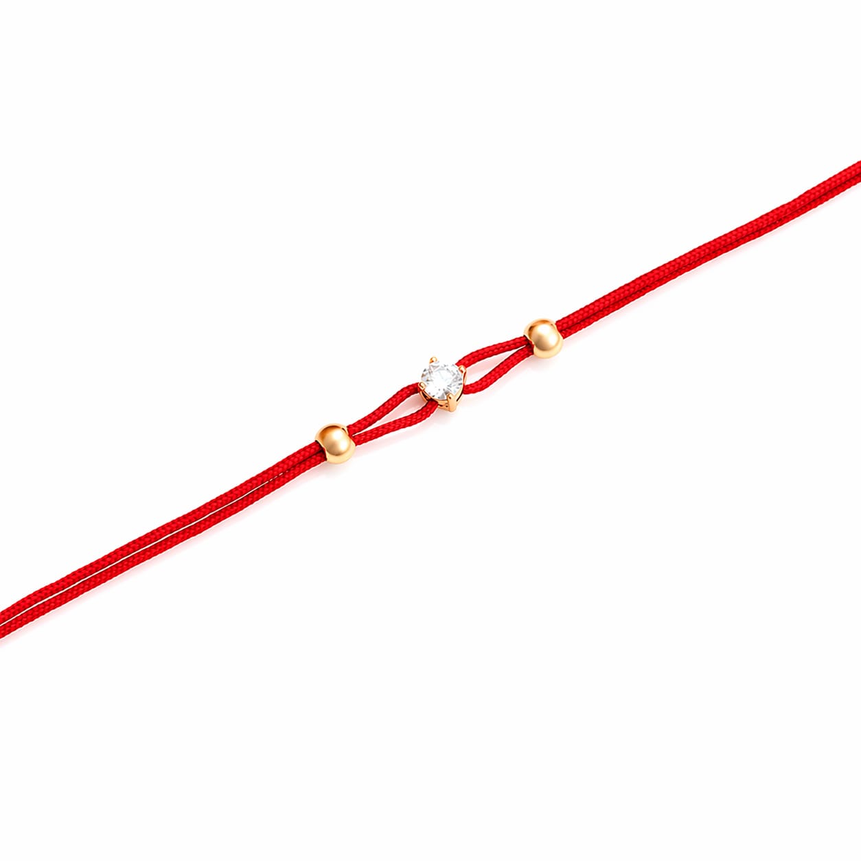 Red Twisted Bracelet | Gold Plated