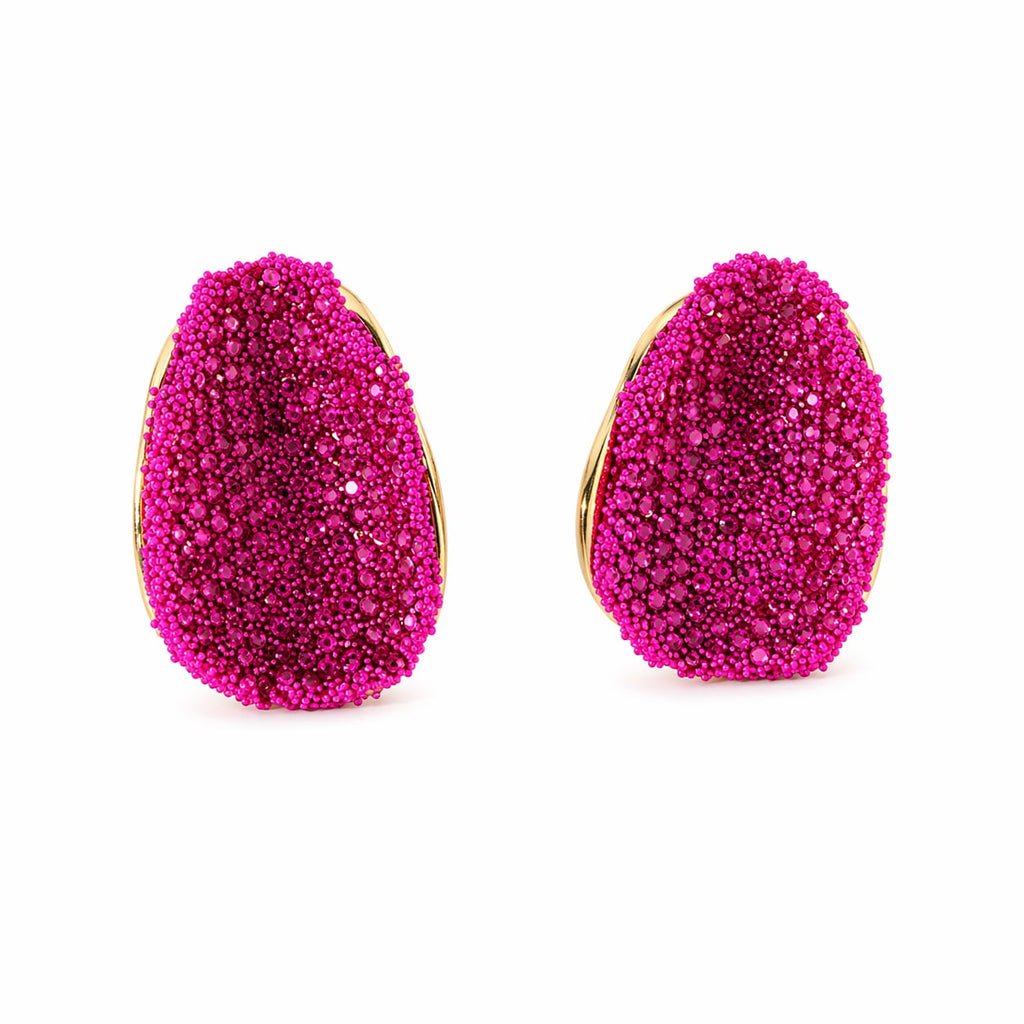 Mixed Colour Zircon Stud Earrings | Gold Plated