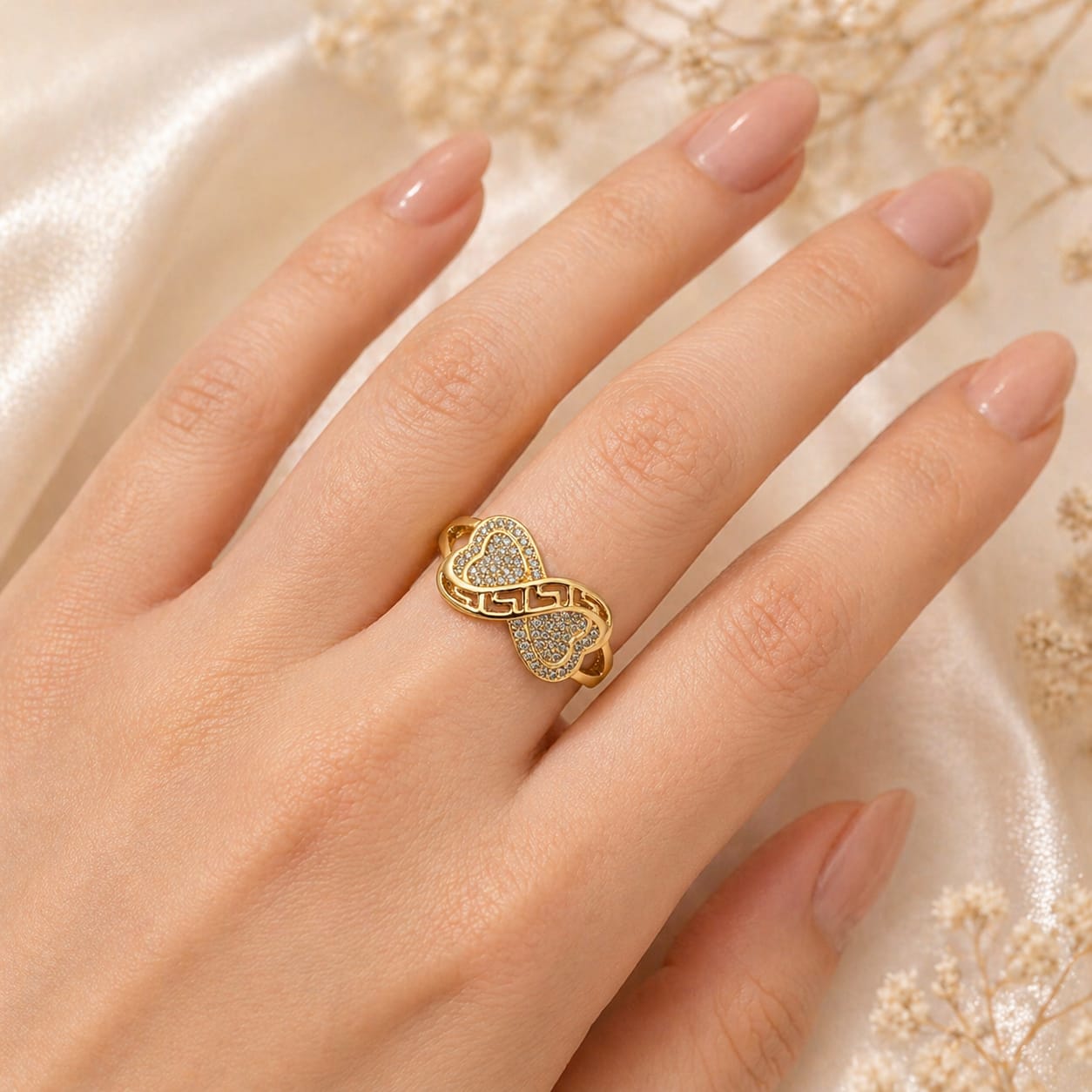 Infinity Crystal Ring