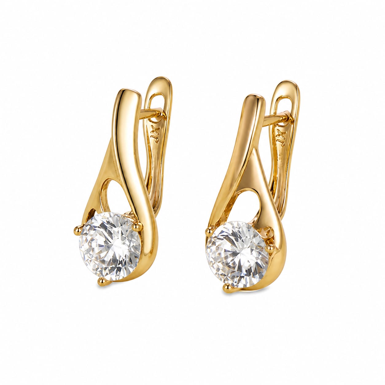 Water Drop Stud Earrings | 18K Gold Plated Stainless Steel