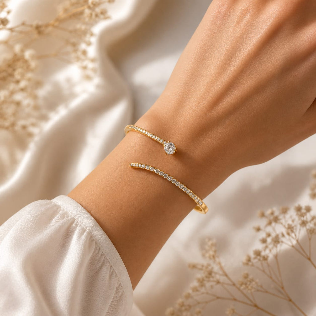Luna Open Crystal Bracelet