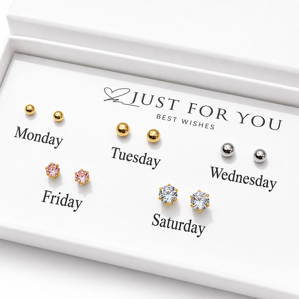 Weekday Spark Stud Set - 7 Pairs