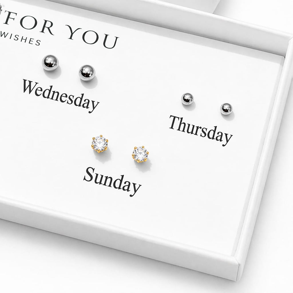 Weekday Spark Stud Set - 7 Pairs