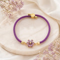 Lavender Crystal Flower Bracelet