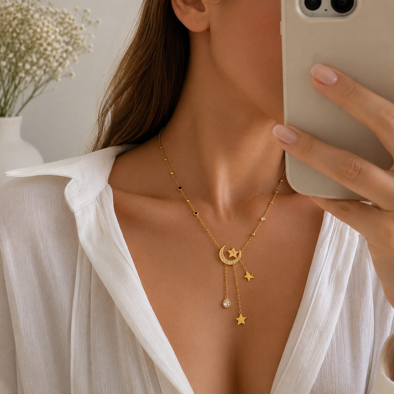 Moon & Star Necklace
